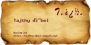Tajthy Ábel névjegykártya