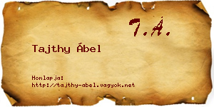 Tajthy Ábel névjegykártya